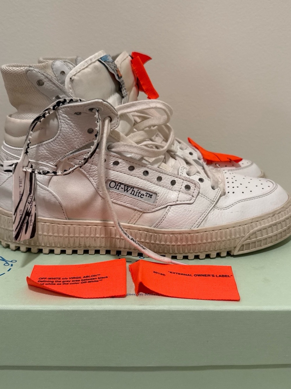 Off-White White High-Top Sneakers Womens 39